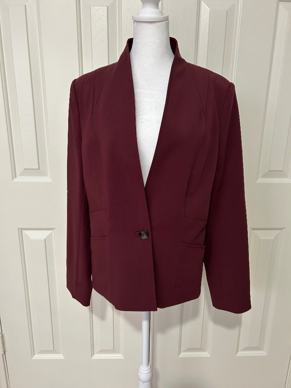 Brooks Brothers Burgundy Wool Blend Blazer for Women Size 12 Preppy!